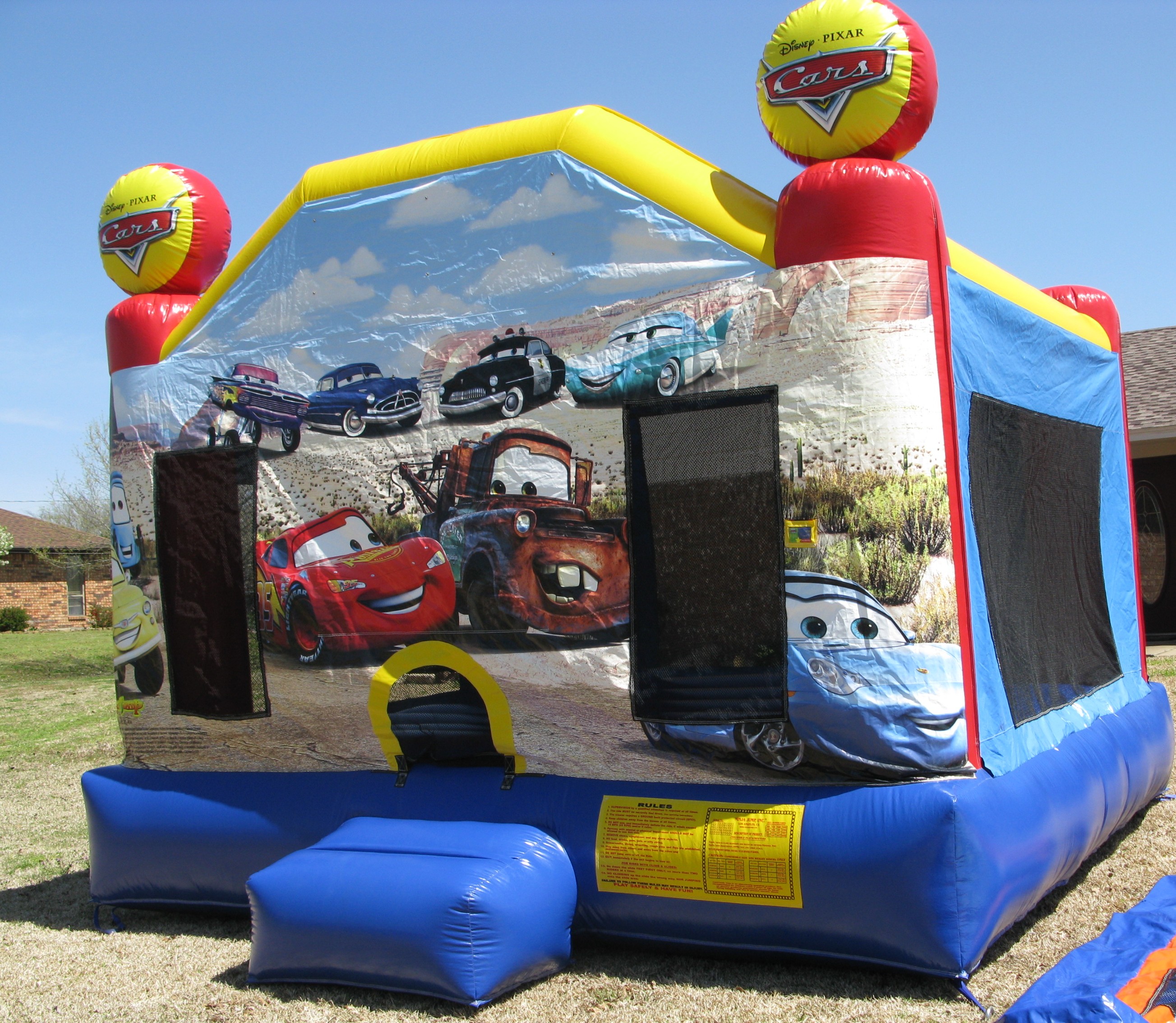 disney cars bouncy castle